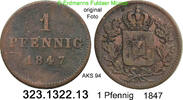 Altdeutschland Bayern 1 Pfennig AKS94 . 323.1322.13 -