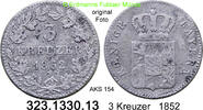 Altdeutschland Bayern 3 Kreuzer AKS 154 . 323.1330.13 -
