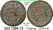 Altdeutschland Brandenburg-Bayreuth 1 Pfennig Slg. Wilm. 704 . 323.1366.13 -