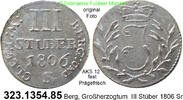 Altdeutschland Berg Großherzogtum III Stüber, 3 Stüber AKS12 Berg, Großherzogtum Joachim 1806-1808 . 323.1354.85 -