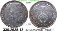 Deutschland Drittes Reich 5 Reichsmark Hindenburg mit Hkz J.367 . -