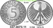 Germany BRD 5 DM Kursmünze Silber J.387 . 337.0073.11 -