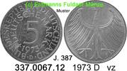 Germany BRD 5 DM Kursmünze Silber J.387. 337.0067.12 -
