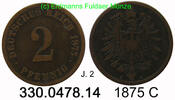 Germany Deutschland 2 Pfennig J.2 kleiner Adler 2 Pfennig . 330.0478.14 -