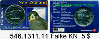 New Zealand Neuseeland 5 Dollars *200 KM148 Neuseeland-Falke . 546.1311.11 -