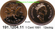 Canada Kanada 1 Cent *162 KM181 Ahornblatt 12eckig . 191.1204.11 -