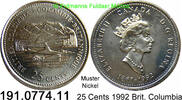 Kanada 25 Cents *218 KM232 British Columbia . 191.0774.11 -