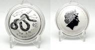 Australia 2$ 2013 Year of the SNAKE Lunar Series II 2 oz Silver Coin  109,99 EUR  Excl. 7,00 EUR Verzending