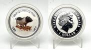 Australia 1$ 2007 Year of the PIG Lunar Series I 1 oz Silver Coin COLOR  139,99 EUR  Excl. 7,00 EUR Verzending