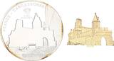 Cook Islands 10 Dollar 2010 Skulpturmünze - Carcassonne Proof in Kapsel