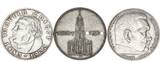 Deutschland / 3.Reich 3 x 2 Mark unserer Wahl Lot aus Garnisonskirche mit Datum und Hindenburg+Luther VF
