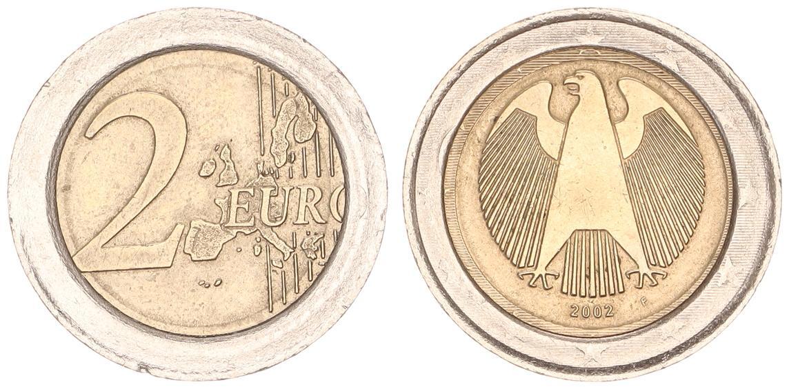2 Euro Münze Bundesrepublik Deutschland 2002 Bis 2012 Fehlprägung Erkennen Bundesrepublik Deutschland 2 Euro Fehlprägung Deutschland 2 Euro 2002 F