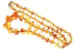 Kette Bernstein, mit 333 Goldverschluss Länge 60cm, 38,4g -