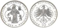 Deutschland / Eurowährung 10 Euro Heilige Elisabeth 2007 Münzzeichen A 10 Euro Heilige Elisabeth 2007 Münzzeichen A Polierte Platte, in Münzkapsel -