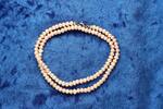 925 Silber Verschluss Perlen Kette, 42cm lang,13g -