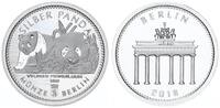 Deutschland Medaille 1/8 Unze Silber-Medaille China-Panda WMF 2016 - Münze Berlin -