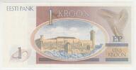 Estland 1 Krone Banknote Brasilien, 1 Krone Banknote -