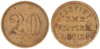 Kaiserreich 20 Pfennig 1896-1922 Wertmarke Kantine SMS Victoria Louise VF-EF