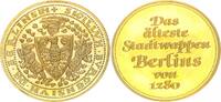 Deutschland Medaille Medaille Das älteste Stadtwappen Berlins von 1280 Bronze vergoldet -