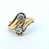 585 Gold Ring mit Diamanten ( je 0,1 Karat), Ringgröße 49 -