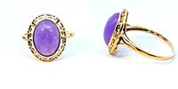 585 Gold Ring mit lila Stein 3,4g Ringgroße 63-64 -