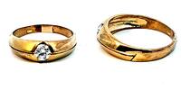 333 Gold Ring mit Zirkon 3,3g Ringgroße 61 -