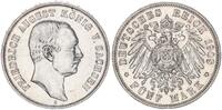 Sachsen 5 Mark 5 Reichsmark Friedrich August -
