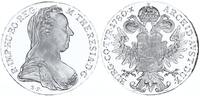 Österreich - Römisch Deutsches Reich 1 Taler RDR Habsburg - Österreich Reichstaler 1780 Maria Theresia PP -