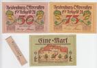 Neidenburg 50,75 Pfennig & 1 Mark Scheine Neidenburg, 50,75 Pfennig & 1 Mark Scheine, 1921 -