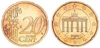 Deutschland / Bundesrepublik 20 Cent Probe/Fehlprägung Eisen,Messing plattiert 20 Cent Probe/Fehlprägung Eisen,Messing plattiert,stark magnetisch -