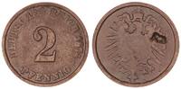 Kaiserreich 2 Pfennig Fehlprägung auf untergewichtigem Schrötling 2,58g -