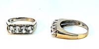 585 Gold Ring mit weißen Saphiren, 3,89g, Ringgröße 60 -