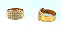 585 Gold Ring mit Zirkonen, Ringgröße 55 -