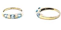 333 Gold Ring, mit Blautopas, 8K Gold(nicht gestempelt aber getestet), Ringgröße 54 -