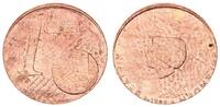Niederlande 1 Cent Fehlprägung auf zu kleinem Schrötling -