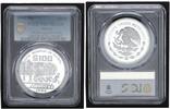Mexiko 100 Peso zur Fussball Weltmeisterschaft Worldcup 1986 - Adler frisst Schlange -