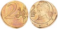 Österreich 2€ Fehlprägung nur auf Innenteil geprägt, ohne Randschrift,nur Riffelrand -