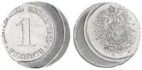 Kaiserreich 1 Pfennig Fehlprägung ca. 25% dezentriert J.300 -