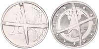 Deutschland BRD 1 Euro Probeprägung in Kupfer-Nickel mit entwerteten Stempeln -