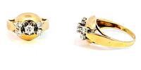 585 Gold Ring mit Diamanten, 5,85g, Ringgröße 57 -