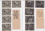 Deutschland/ Erfurt 5x50 Pfennig-Scheine Deutschland/ Erfurt, 5x50 Pfennig-Scheine mit Original-Notgeldtüte -