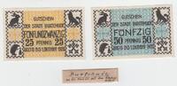 Deutschland / Buxtehude 25/50 Pfennig-Scheine Deutschland / Buxtehude, 25/50 Pfennig-Scheine, 1920 -
