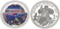 Palau 1 Dollar Farbmünze Meeresfauna Marine Life Protection -