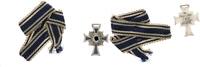 3. Reich Orden Mutterkreuz in Silber mit Band Miniatur 21mm** -
