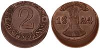 Deutschland / Weimar 2 Pfennig Fehlprägung: 20-25% dezentriert -