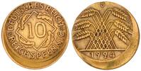 Deutschland / Weimar 10 Pfennig Fehlprägung: 10% dezentriert -
