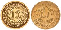 Weimar 10 Pfennig Fehlprägung: 2x Wertseite, einmal incus -
