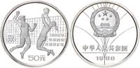 China 50 Yuan, 5 Unzen Silber Olympiade Seoul, Frauenvolleyball -