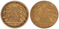Deutschland / Weimar 10 Pfennig Fehlprägung: 2 x Ährenseite 1x incuse -