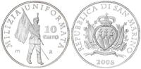 San Marino 10 Euro Milizia Uniformata Silbermünze -